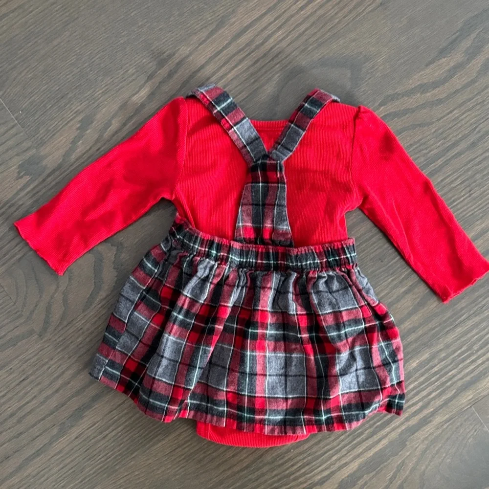 Carter’s 2-Piece Holiday Plaid Jumper Set | 6 Months